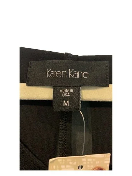 Karen Kane Black Split Front Blouse Tunic Women's Size Medium - Picture 4 of 11